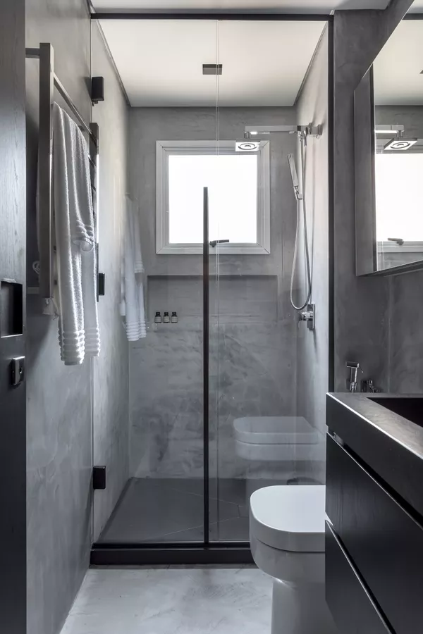 cores e materiais para banheiro clean