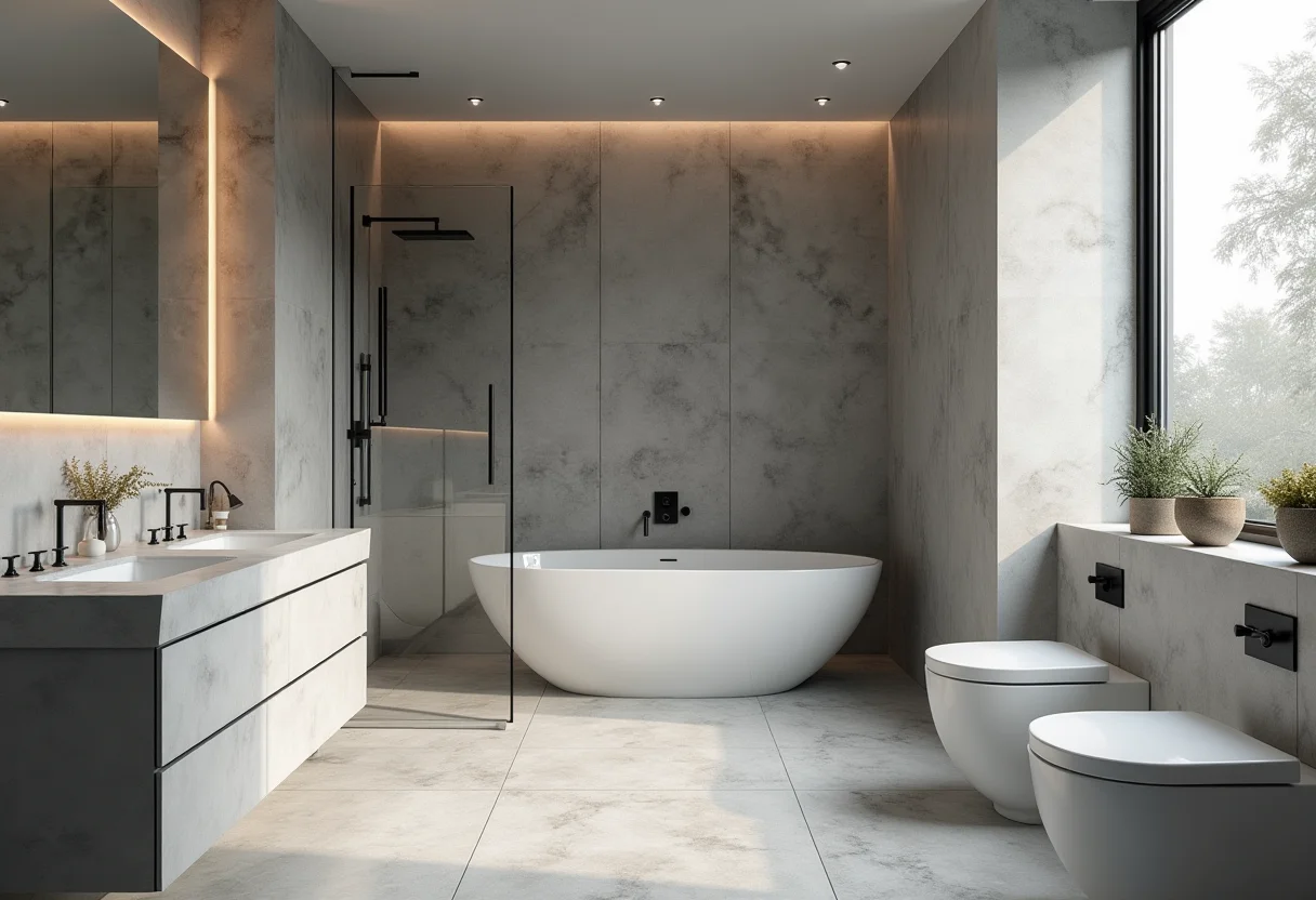 ideias de revestimento para banheiro minimalista