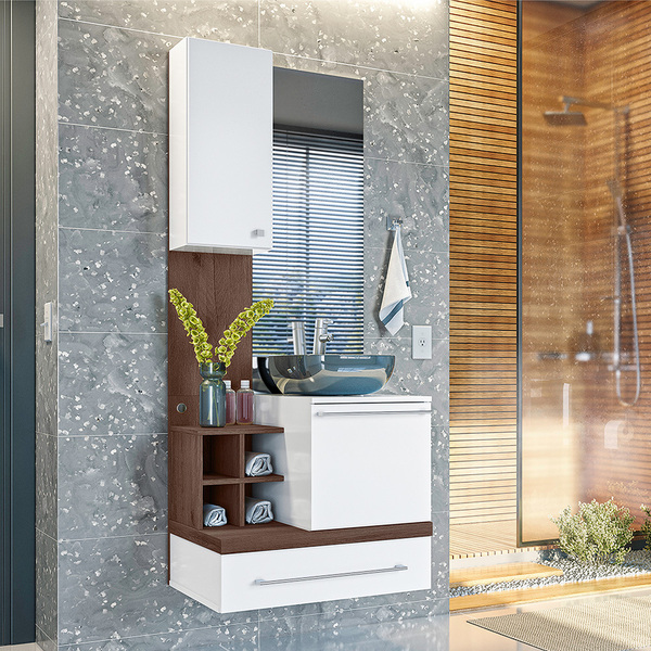 Guia de banheiros minimalistas: branco e cinza