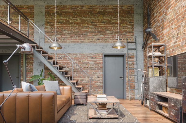 elementos chave decoração industrial