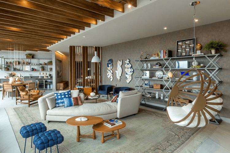 Guia de decoração para casas de praia: azul e branco