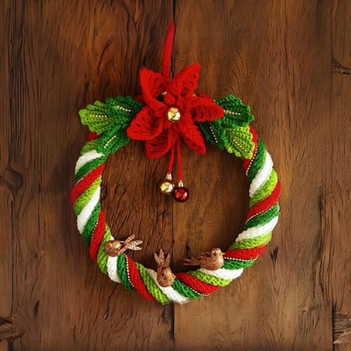 guirlanda de crochê natalina vs guirlanda floral