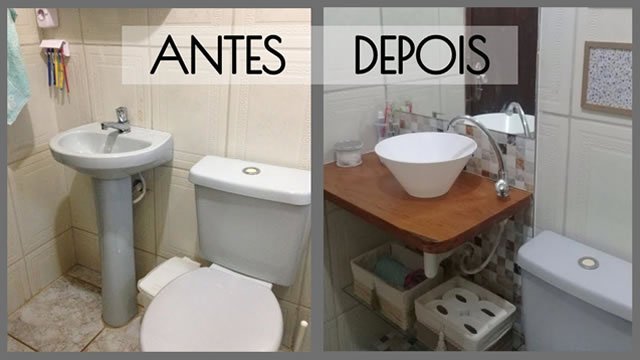 Ideias de antes e depois de reformas de banheiros