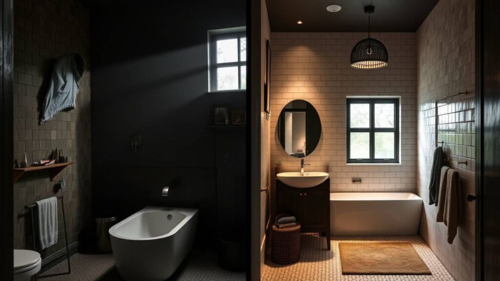 transformação de banheiro com chuveiro walk in