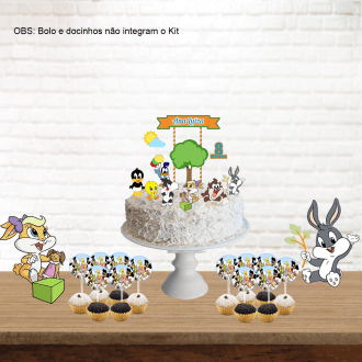 ideias criativas decoração baby looney tunes primeiro aniversário