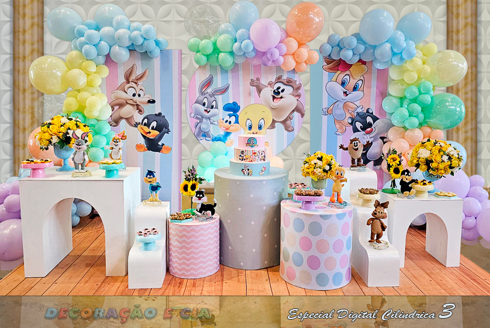 erros comuns ao decorar festa baby looney tunes 1 ano