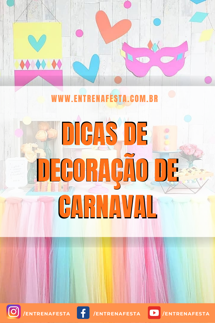 cores para decoração de carnaval