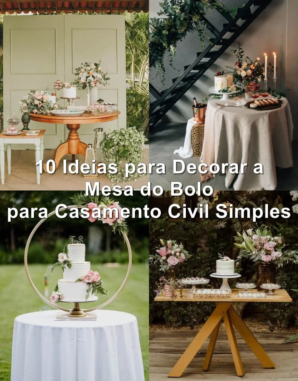 mesa do bolo casamento simples