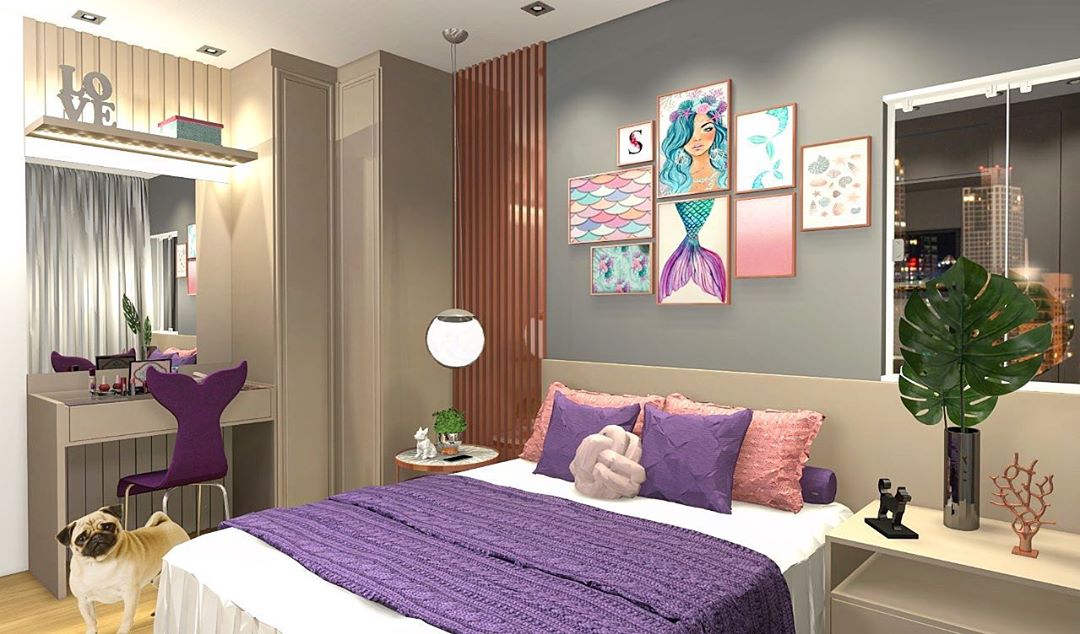 tendências decoração quarto juvenil minimalista