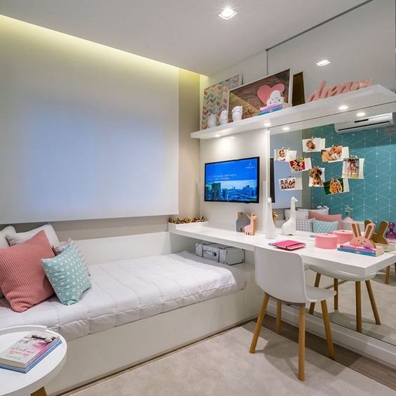 Ideias de decoração de quartos de adolescentes modernos