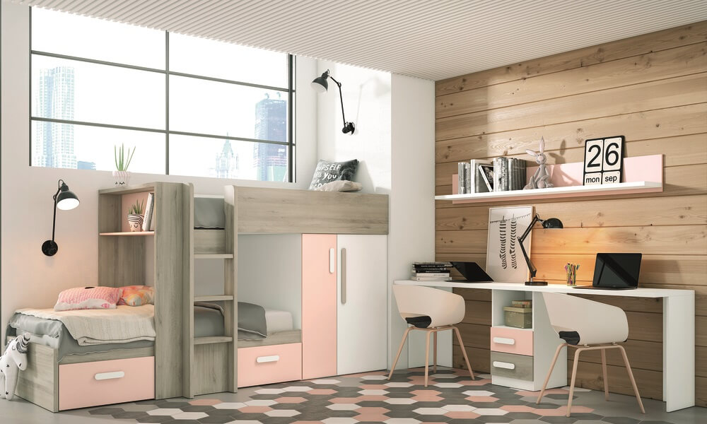 tendências decoração quarto juvenil minimalista