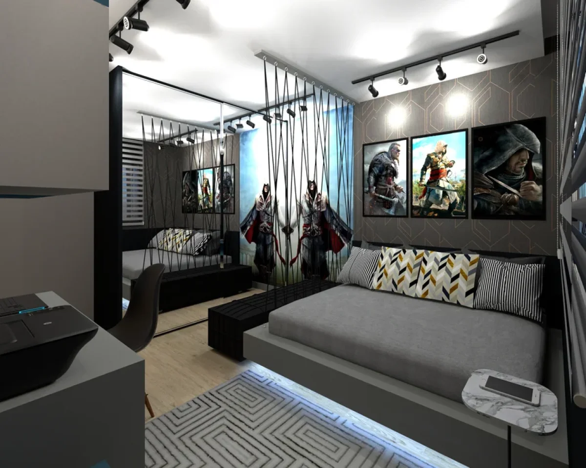 Ideias de decoração de quartos de adolescentes modernos