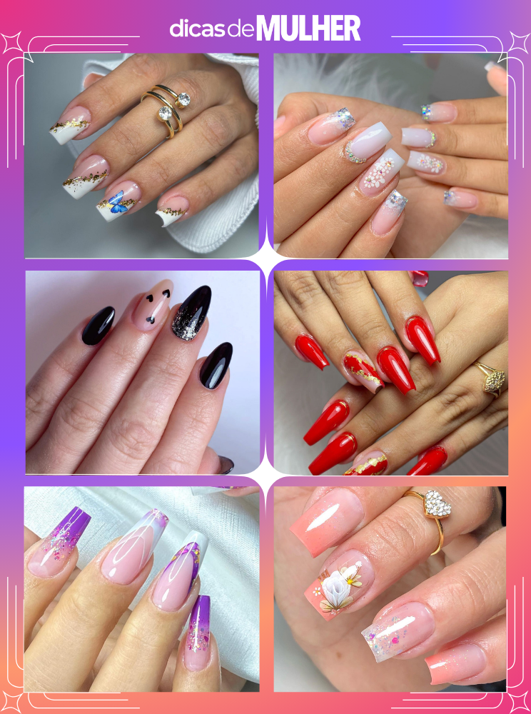 Unhas decoradas místicas