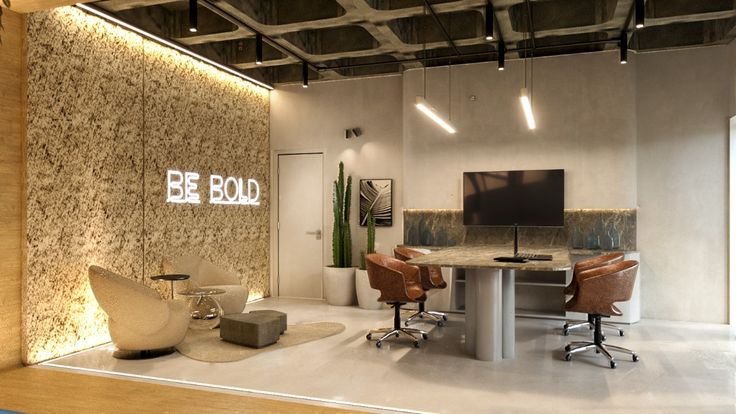 como decorar parede de escritório com prateleiras flutuantes