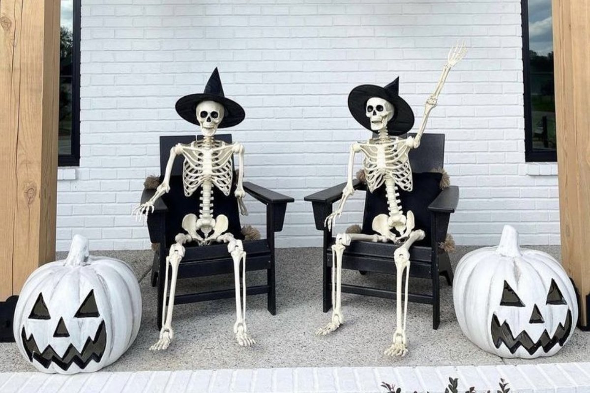 decoracao halloween minimalista versus assustadora