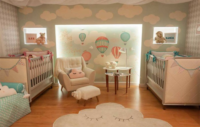 quarto de gêmeos organizado