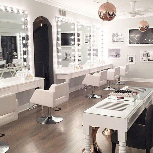 ideias de decoração salão de beleza pequeno e barato