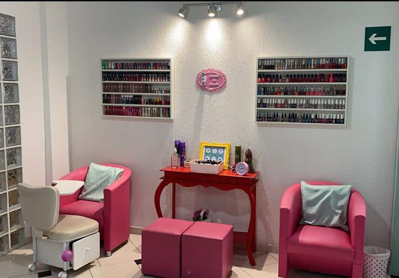 iluminação para fotos de clientes em salão