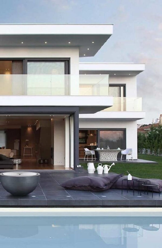 fachada de casa com platibanda moderna