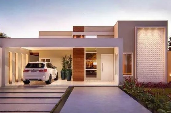 iluminação e paisagismo em fachadas pequenas