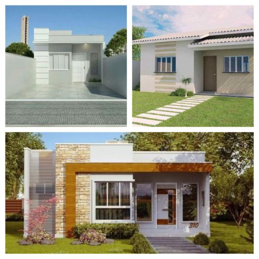 Ideias de frentes de casas pequenas e modernas