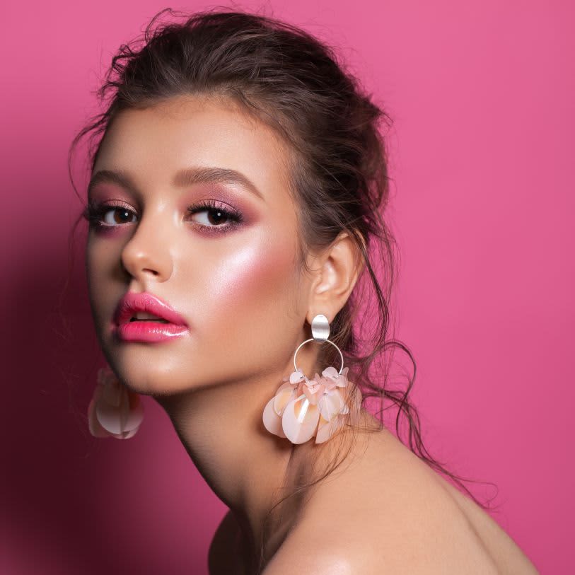 ideias de maquiagem rosa