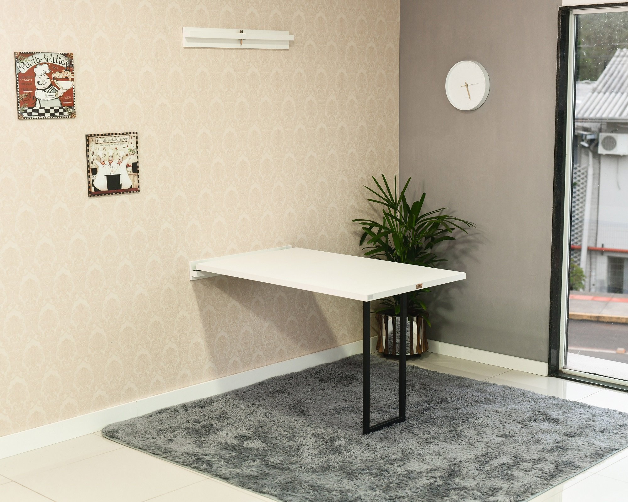 Ideias de mesas dobráveis para cozinha estreita