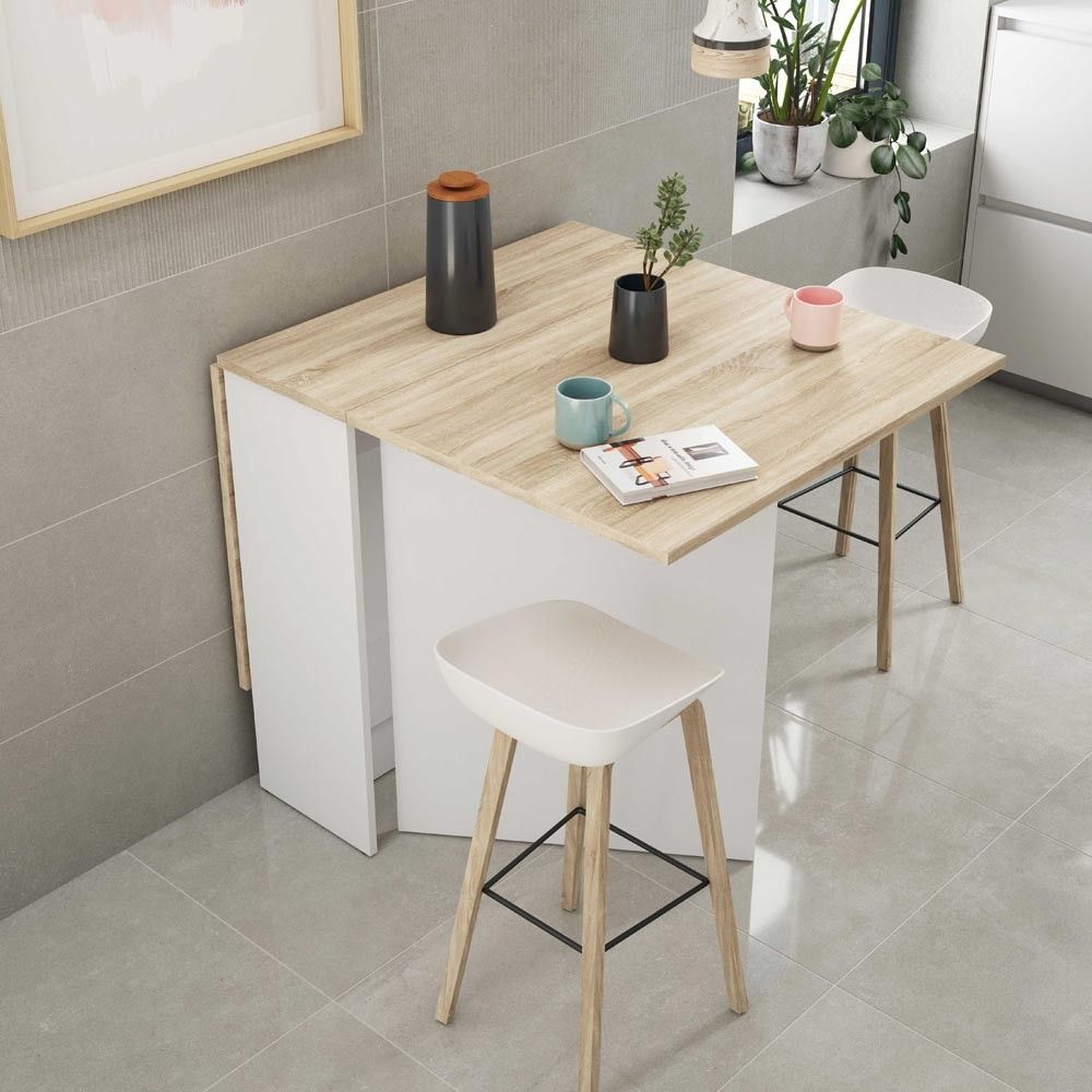 Ideias de mesas dobráveis para cozinha estreita