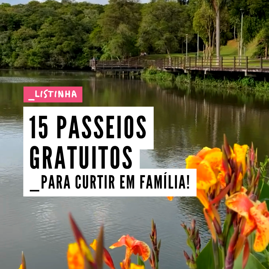 Ideias de passeios gratuitos para fazer com a família na cidade