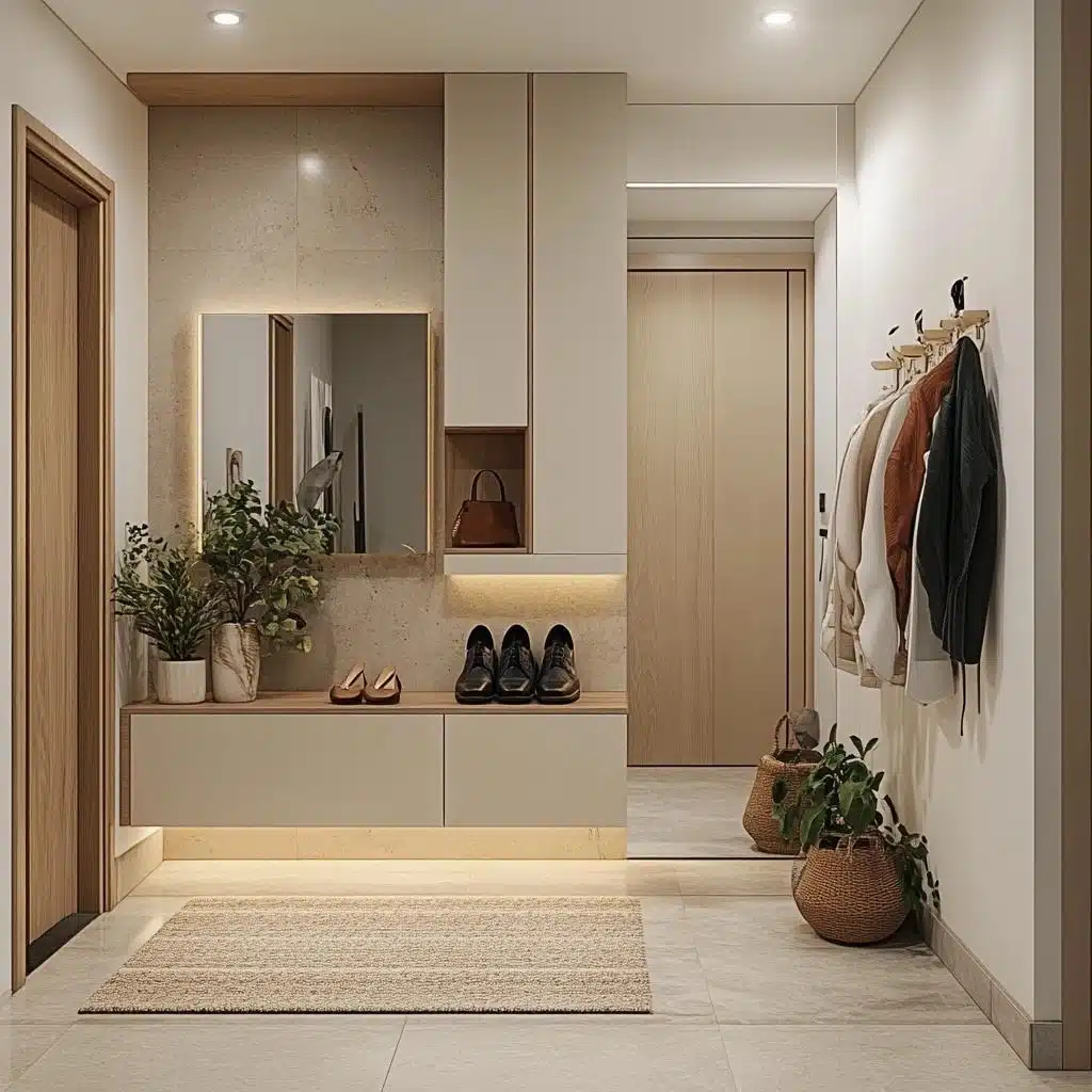 Ideias de sapateiras criativas para hall de entrada