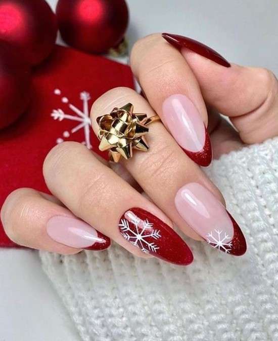ideias de unhas natalinas elegantes e modernas