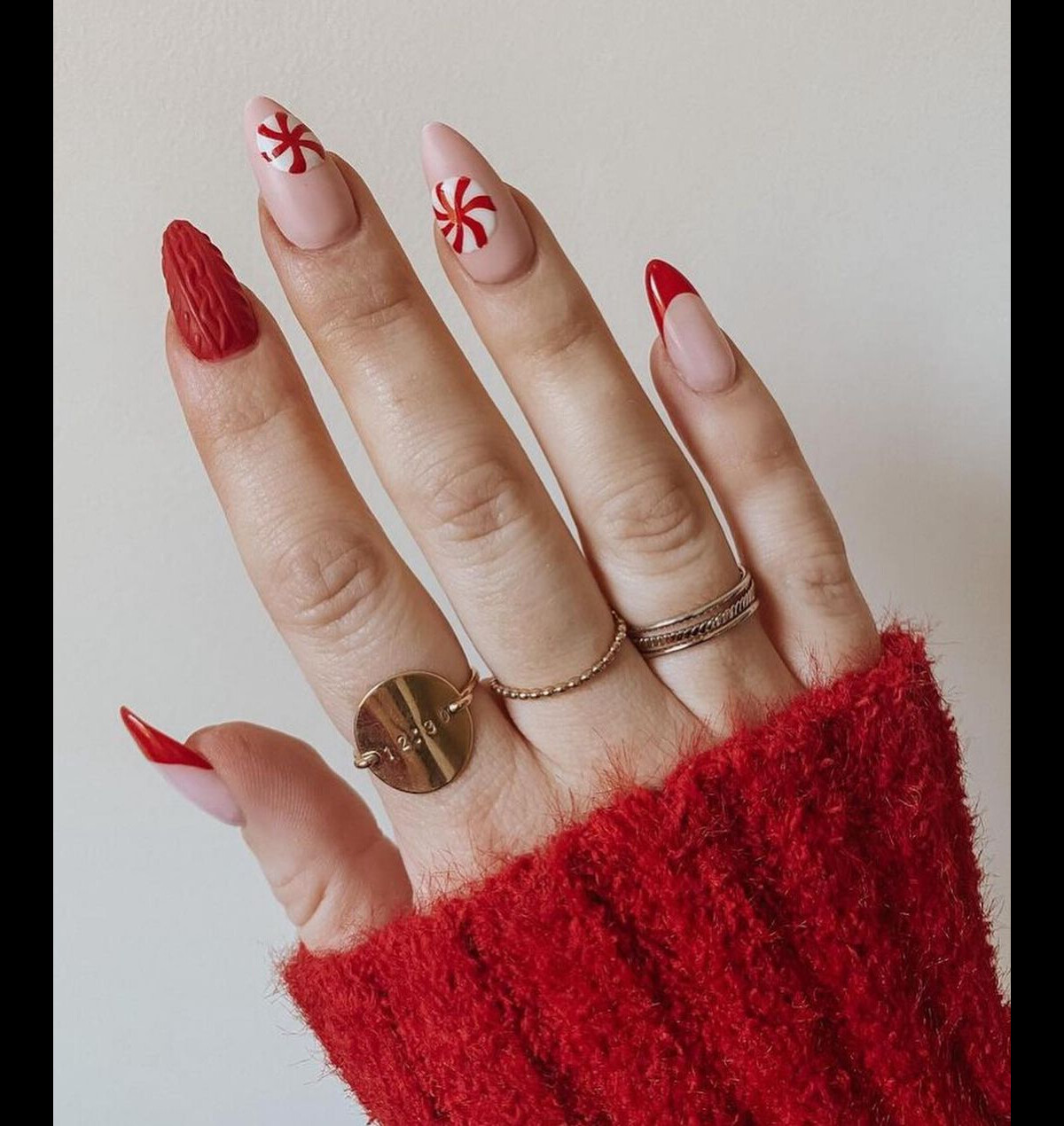 ideias de unhas para natal