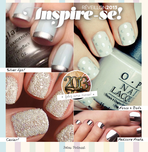 unhas peroladas vs unhas com glitter para reveillon