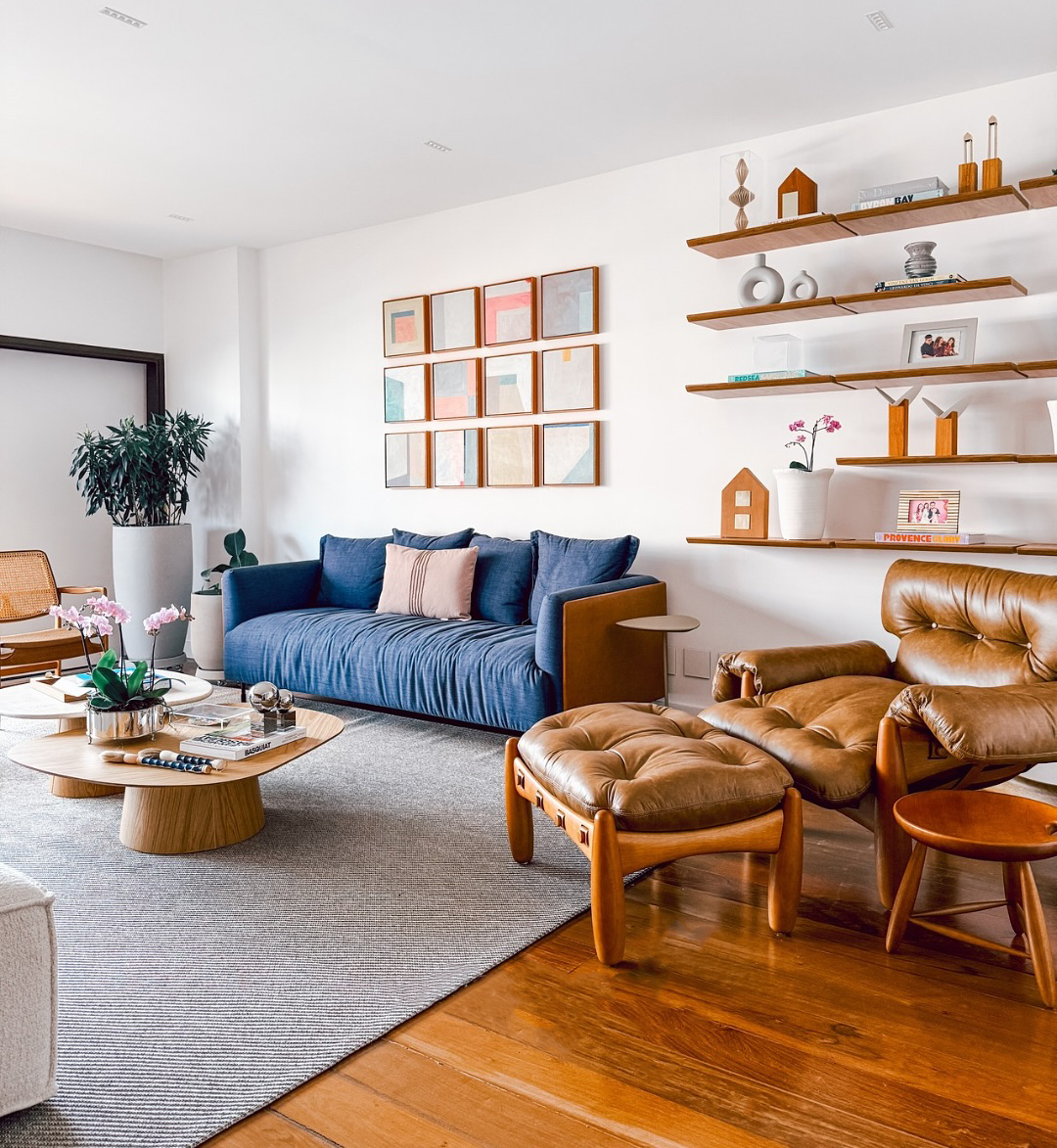 estilo boho chic ou minimalista para sala