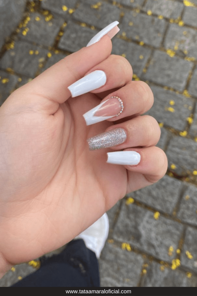 unhas prateadas ano novo