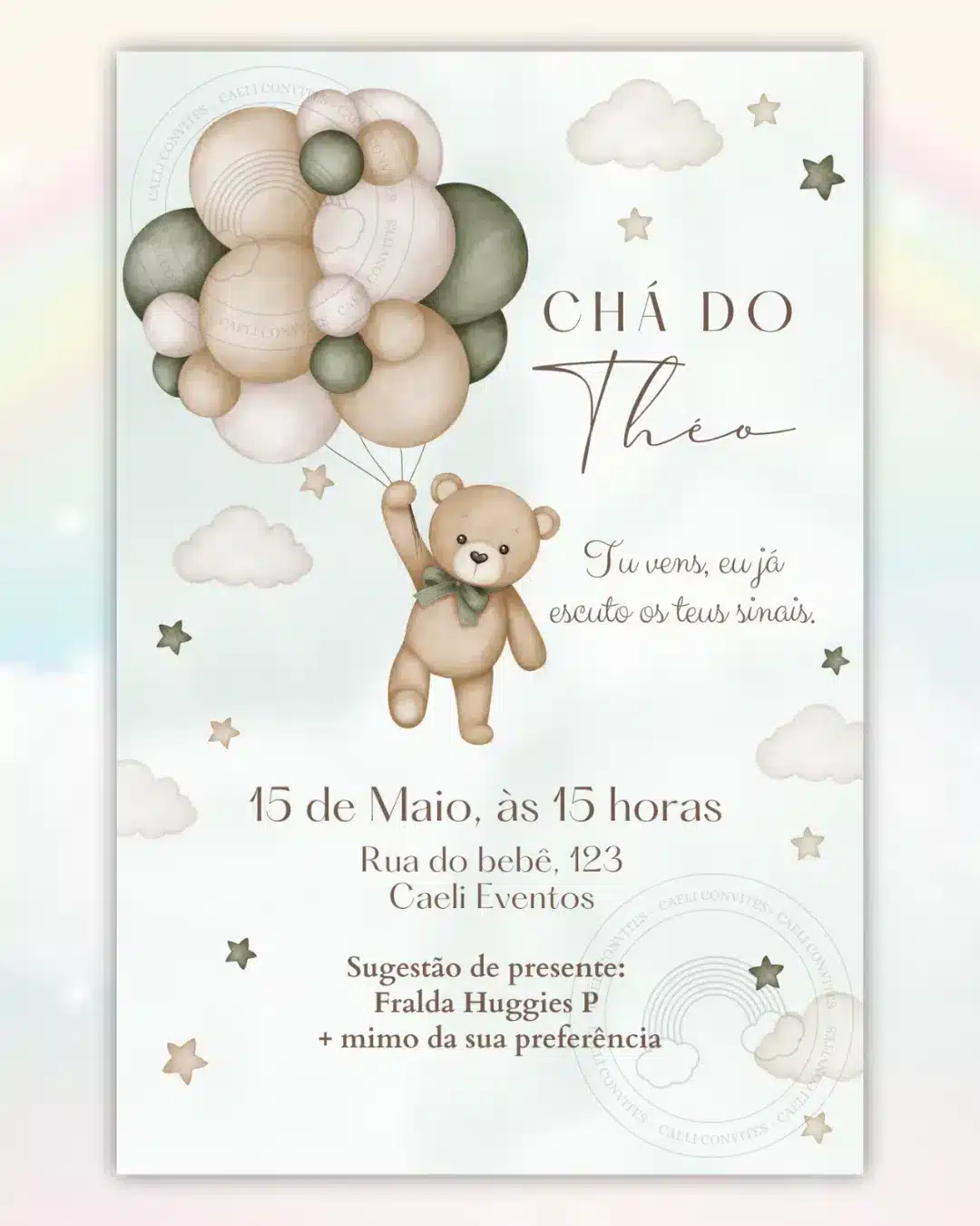 imagens de convites de cha de bebe