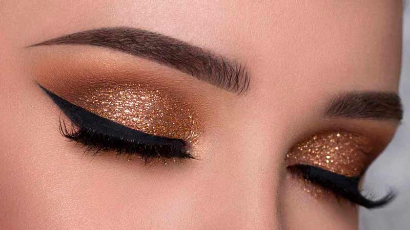 Maquiagem de Natal com glitter