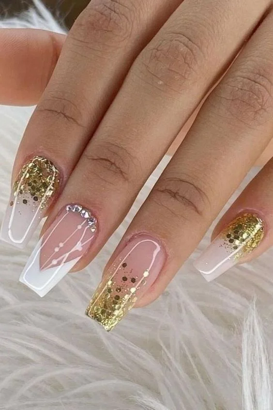 unhas decoradas para o ano novo