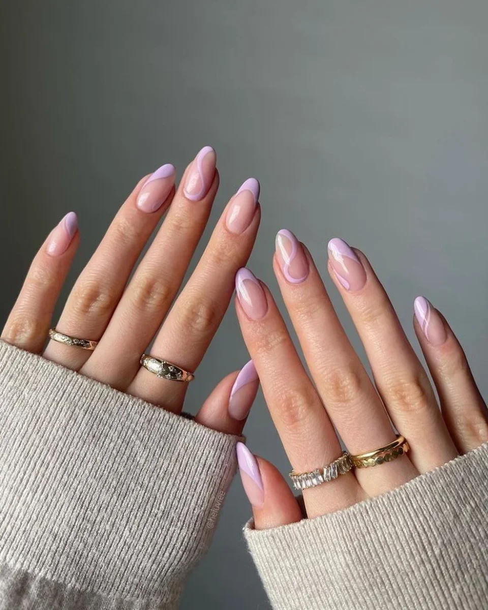 unhas elegantes amendoada