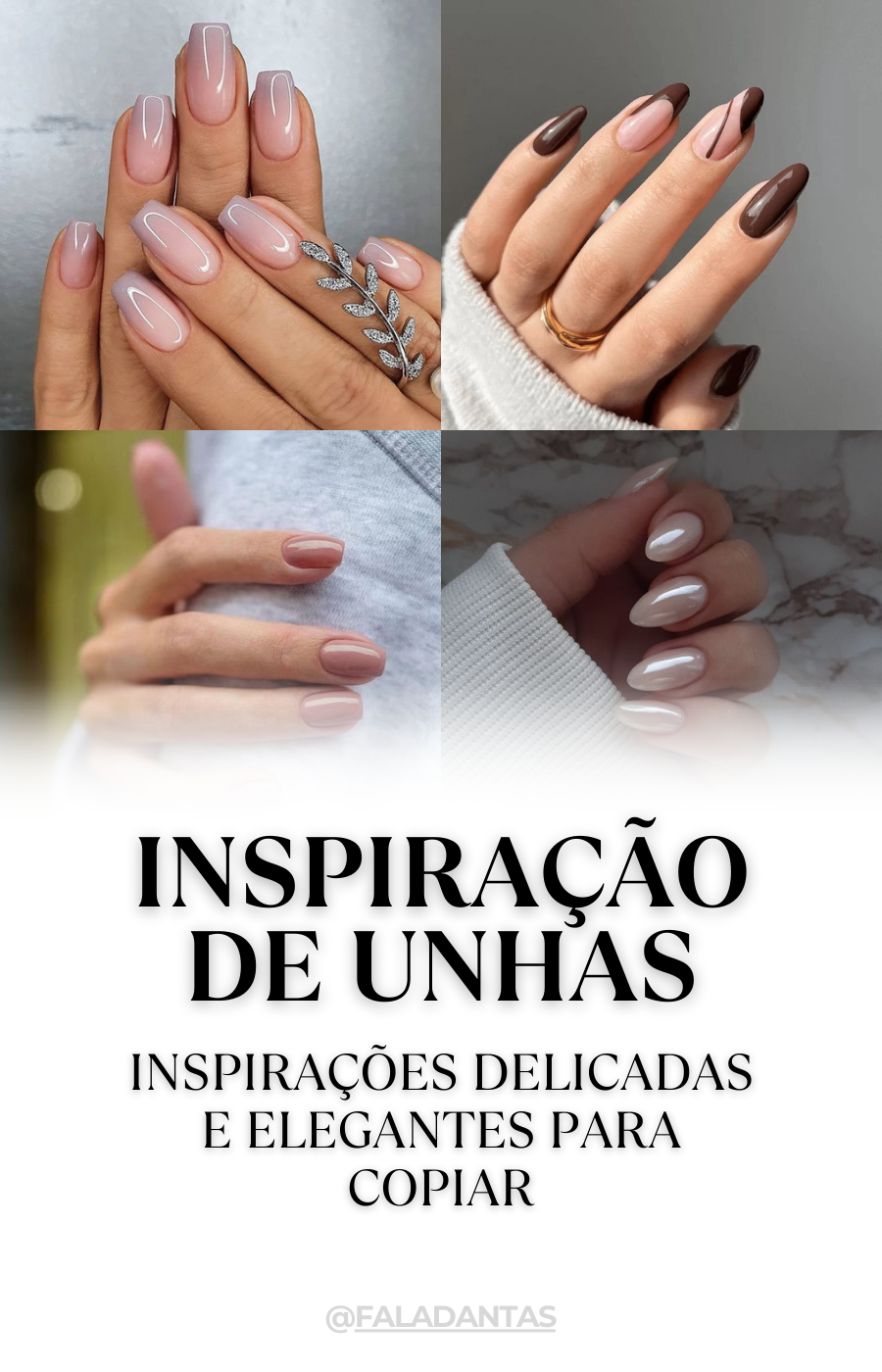 unhas em acrílico elegantes