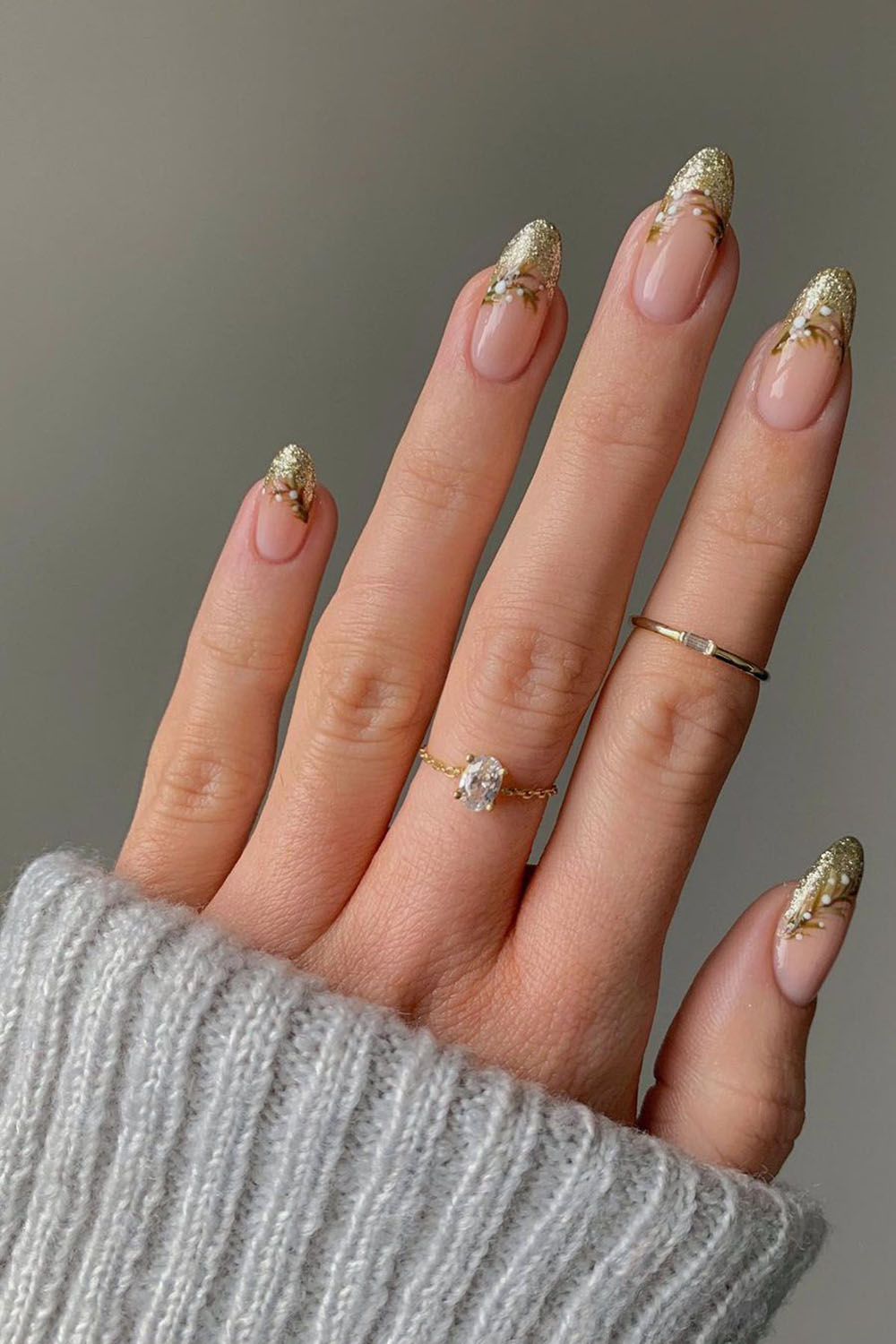 unhas rose gold ano novo