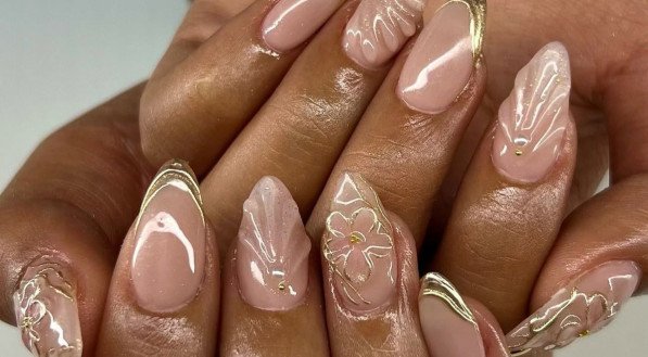unhas peroladas ano novo