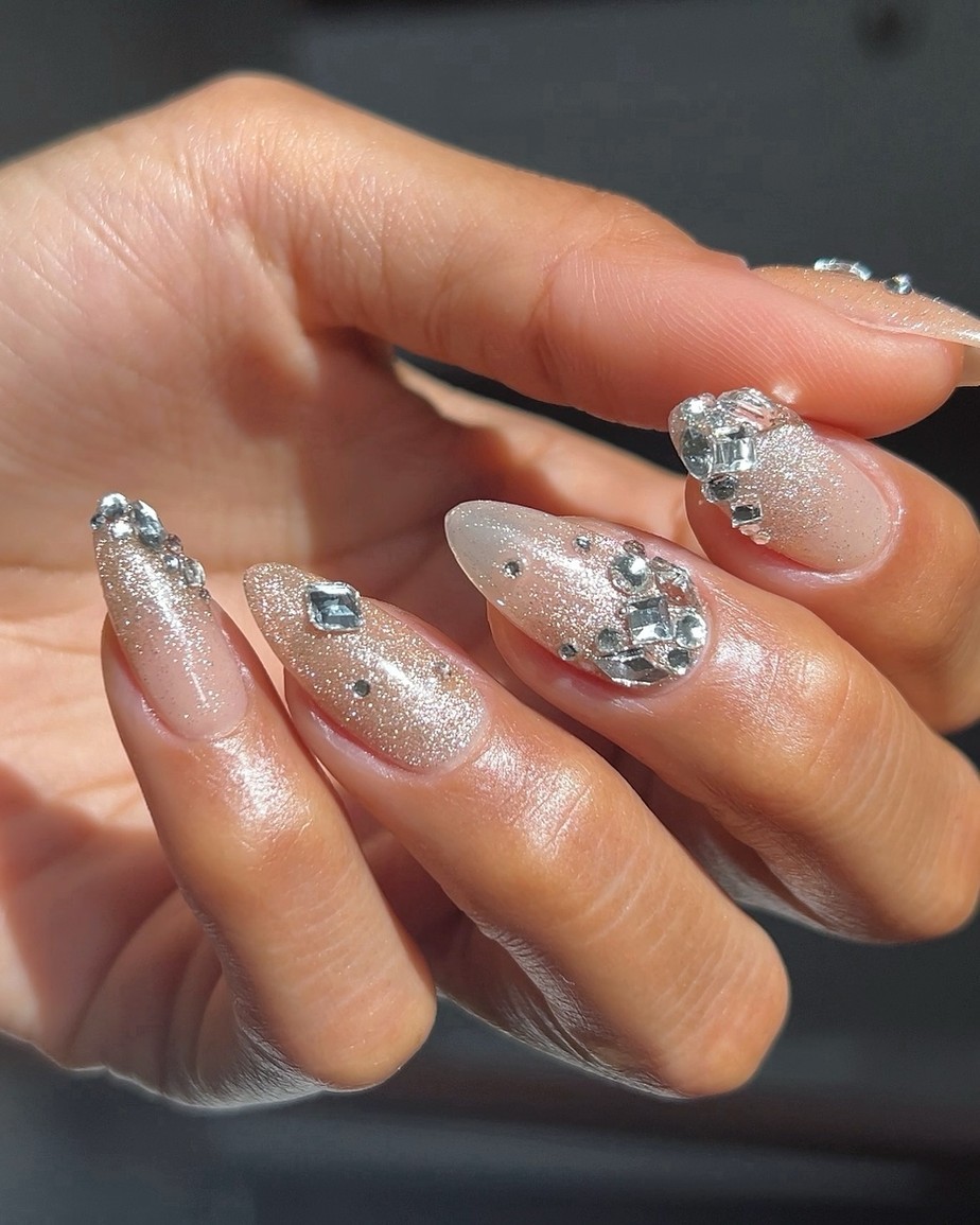 unhas rose gold ano novo
