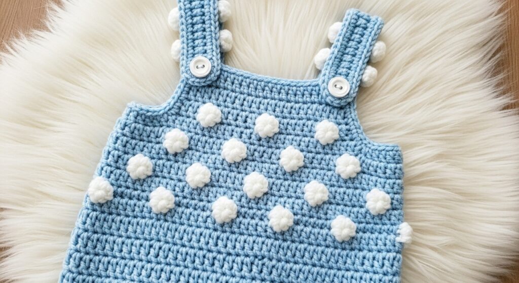 jardineira de crochê infantil