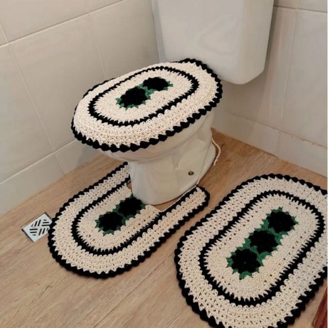 jogo de banheiro de croche