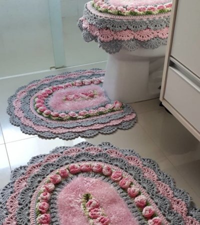 jogo de banheiro de croche