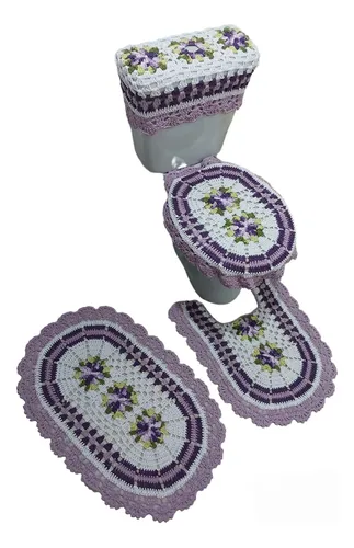 jogo de banheiro de croche