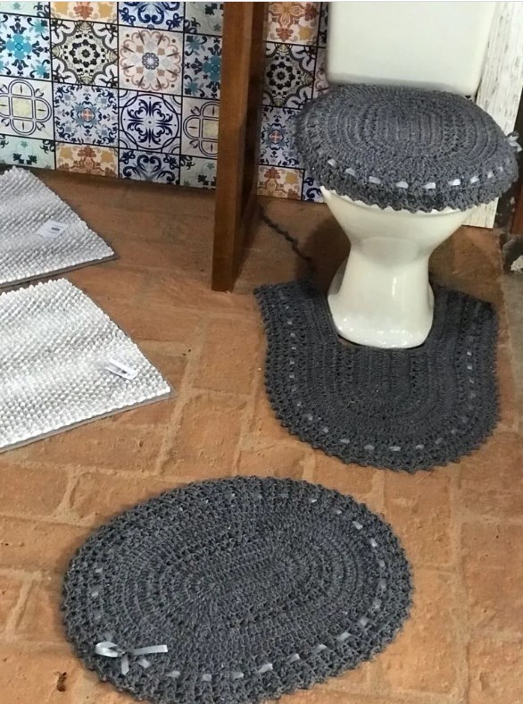 jogo de banheiro de croche