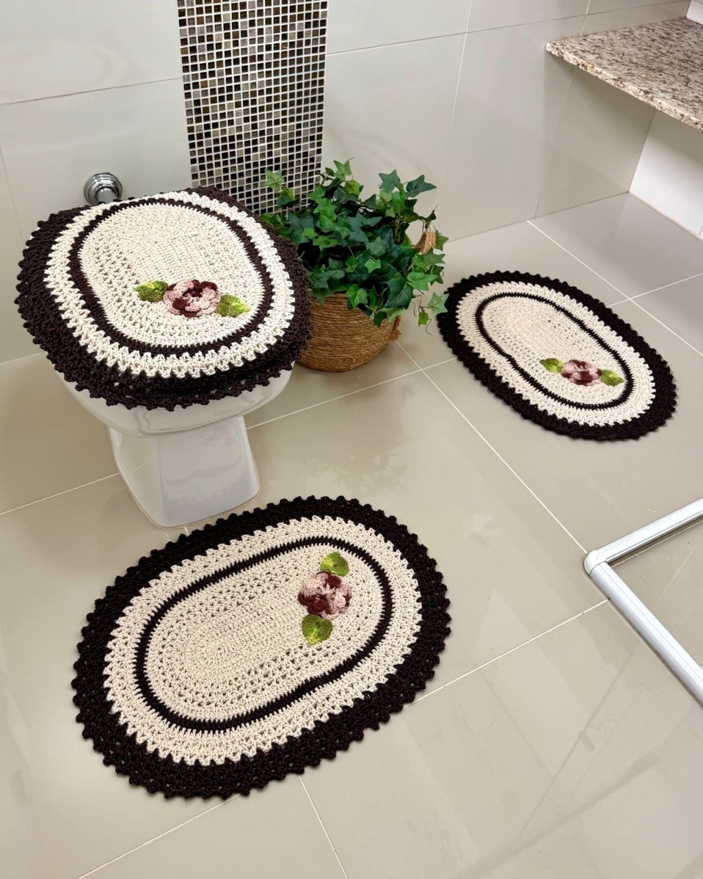 jogo de banheiro de croche