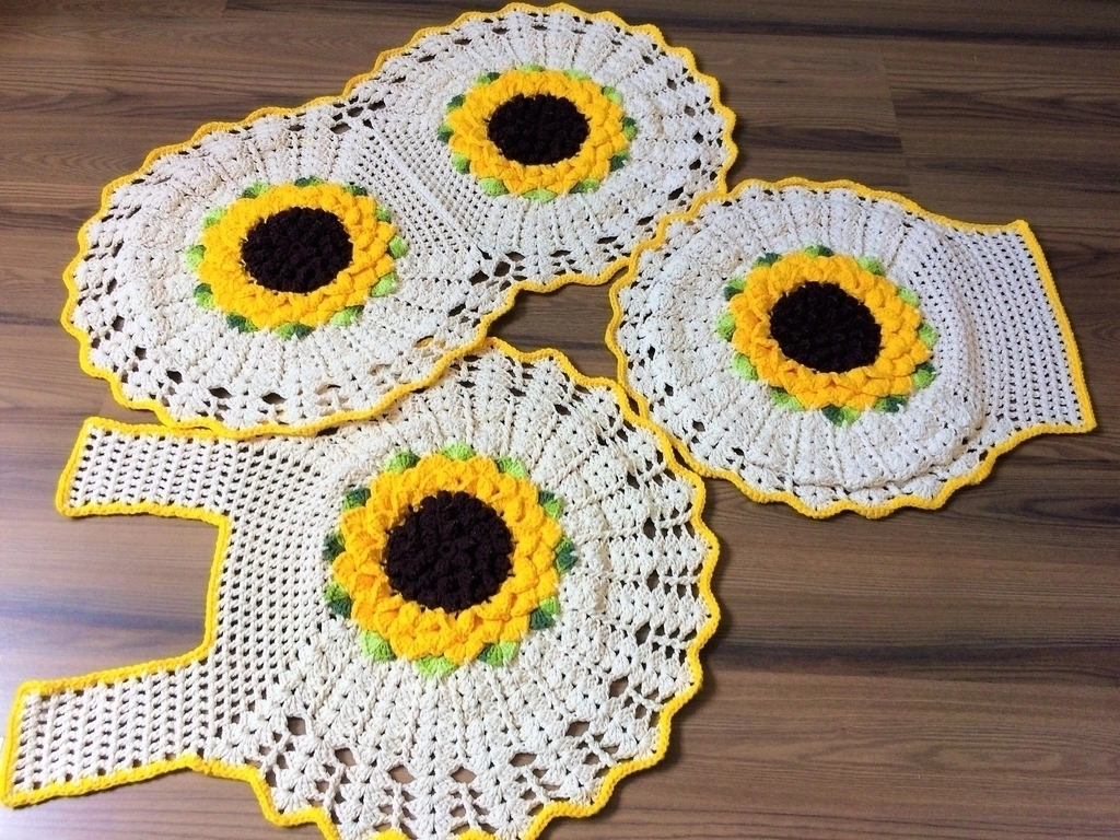 jogo de banheiro de croche